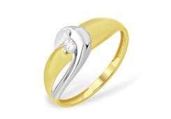 Кольцо из желтого золота с бриллиантом