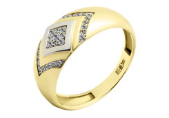 Кольцо из желтого золота с бриллиантом