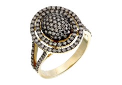Кольцо из желтого золота с бриллиантом