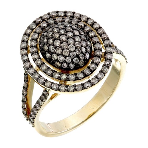 Кольцо из желтого золота с бриллиантом