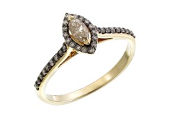 Кольцо из желтого золота с бриллиантом