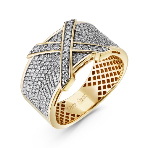 Кольцо из желтого золота с бриллиантом