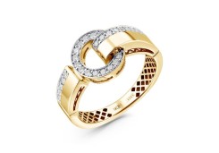 Кольцо из желтого золота с бриллиантом