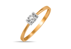 Золотое кольцо с фианитом