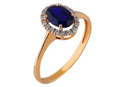 Золотое кольцо с сапфиром