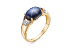 Золотое кольцо с сапфиром