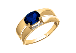 Золотое кольцо с сапфиром