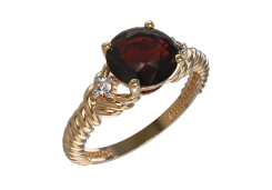 Золотое кольцо с гранатом