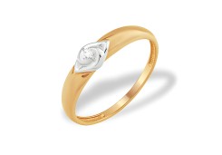 Золотое кольцо с бриллиантом