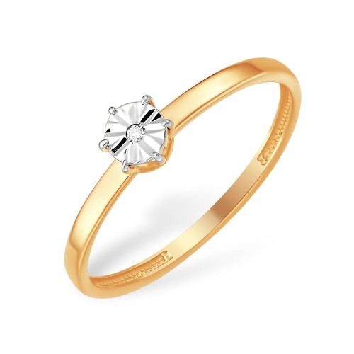 Золотое кольцо с бриллиантом