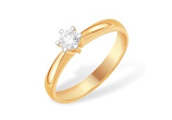 Золотое кольцо с бриллиантом