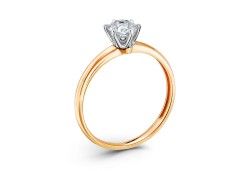 Золотое кольцо с бриллиантом