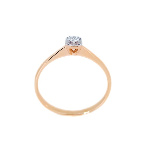 Золотое кольцо с бриллиантом