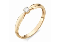 Золотое кольцо с бриллиантом