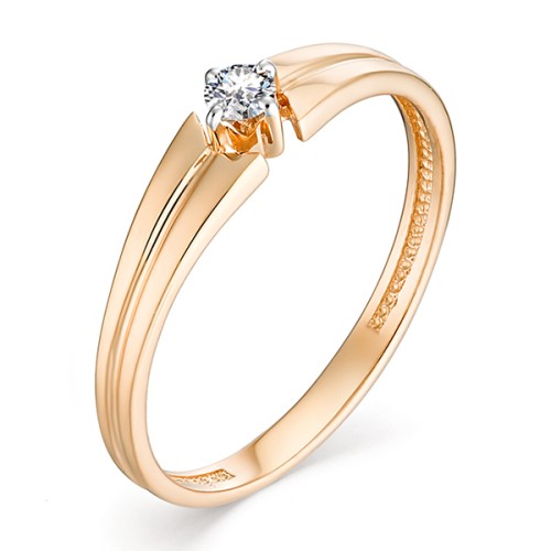 Золотое кольцо с бриллиантом