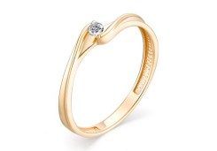 Золотое кольцо с бриллиантом