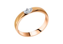 Золотое кольцо с бриллиантом