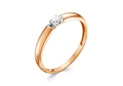 Золотое кольцо с бриллиантом