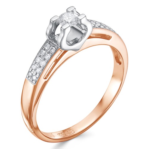 Золотое кольцо с бриллиантом