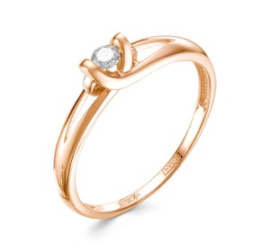 Золотое кольцо с бриллиантом