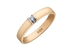 Золотое кольцо с бриллиантом