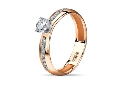 Золотое кольцо с бриллиантом