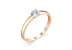 Золотое кольцо с бриллиантом 