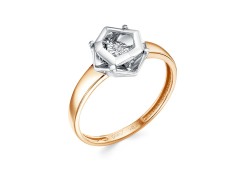 Золотое кольцо с бриллиантом