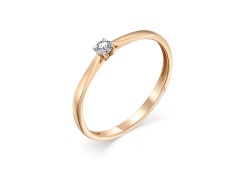 Золотое кольцо с бриллиантом 