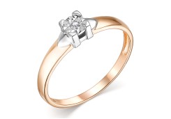 Золотое кольцо с бриллиантом