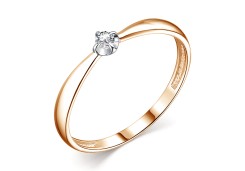 Золотое кольцо с бриллиантом