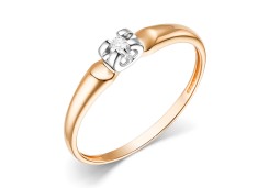 Золотое кольцо с бриллиантом