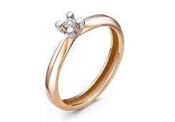 Золотое кольцо с бриллиантом