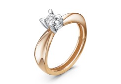 Золотое кольцо с бриллиантом