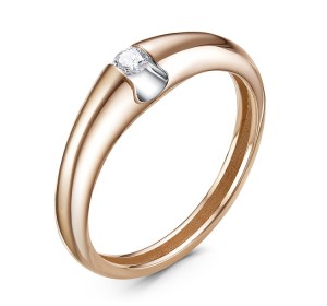 Золотое кольцо с бриллиантом