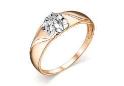 Золотое кольцо с бриллиантом