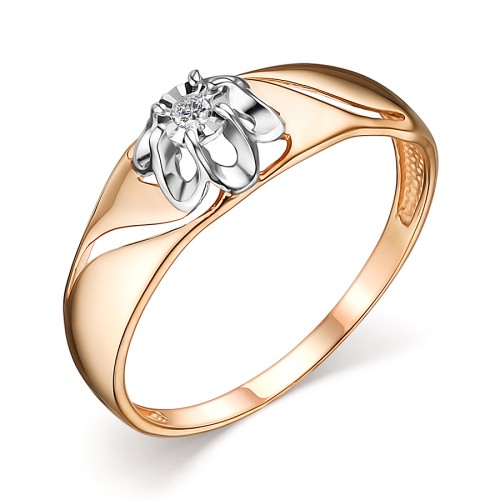 Золотое кольцо с бриллиантом