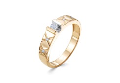 Золотое кольцо с бриллиантом