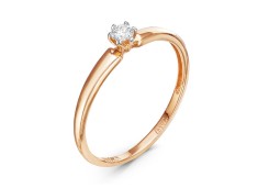 Золотое кольцо с бриллиантом