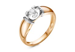 Золотое кольцо с бриллиантом