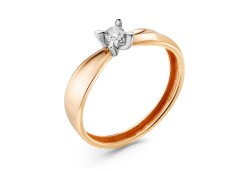 Золотое кольцо с бриллиантом