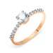 Золотое кольцо с фианитом