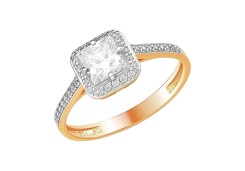 Золотое кольцо с фианитом