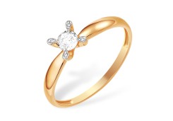 Золотое кольцо с фианитом