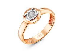 Золотое кольцо с фианитом