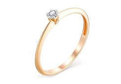 Золотое кольцо с фианитом