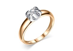 Золотое кольцо с фианитом