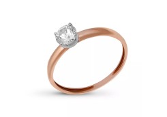 Золотое кольцо с фианитом