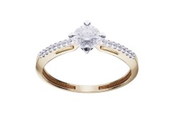 Золотое кольцо с фианитом