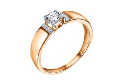Золотое кольцо с фианитом